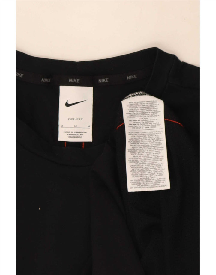 Nike Herren-T-Shirt mit Grafik, Medium, Schwarz, Colourblock-Baumwolle