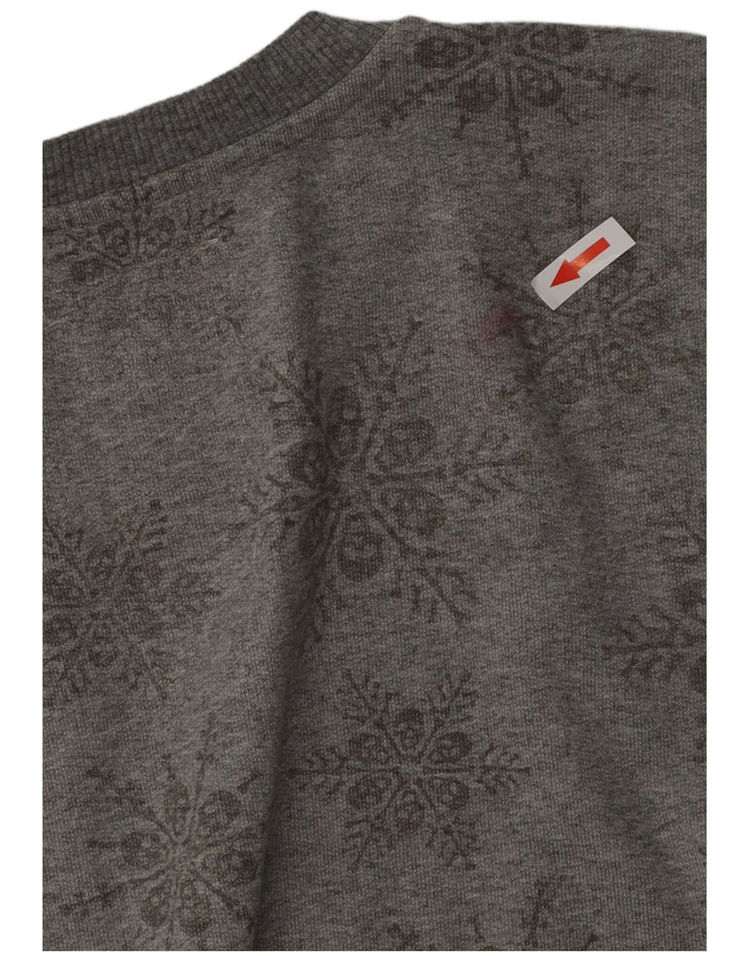 Vans Herren-Sweatshirt-Pullover aus mittelgrauer Baumwolle mit Blumenmuster