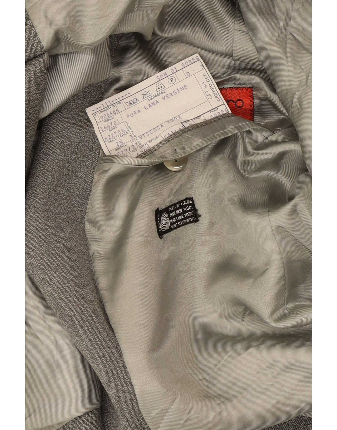 Ungaro Herren-Blazer mit 2 Knöpfen, IT 50, große graue Wolle