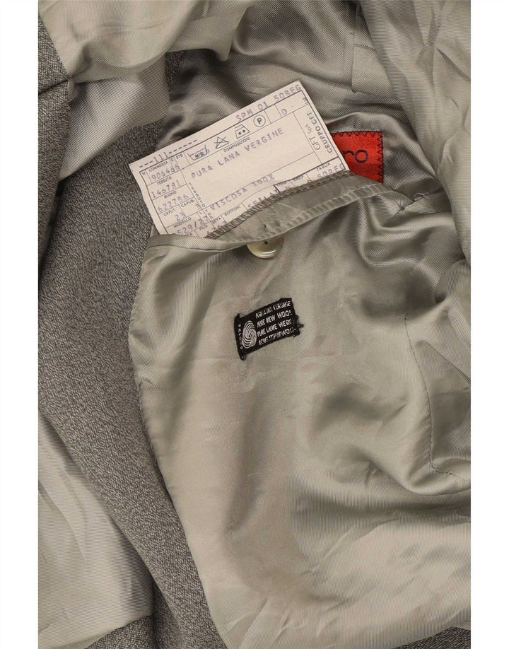 Ungaro Herren-Blazer mit 2 Knöpfen, IT 50, große graue Wolle