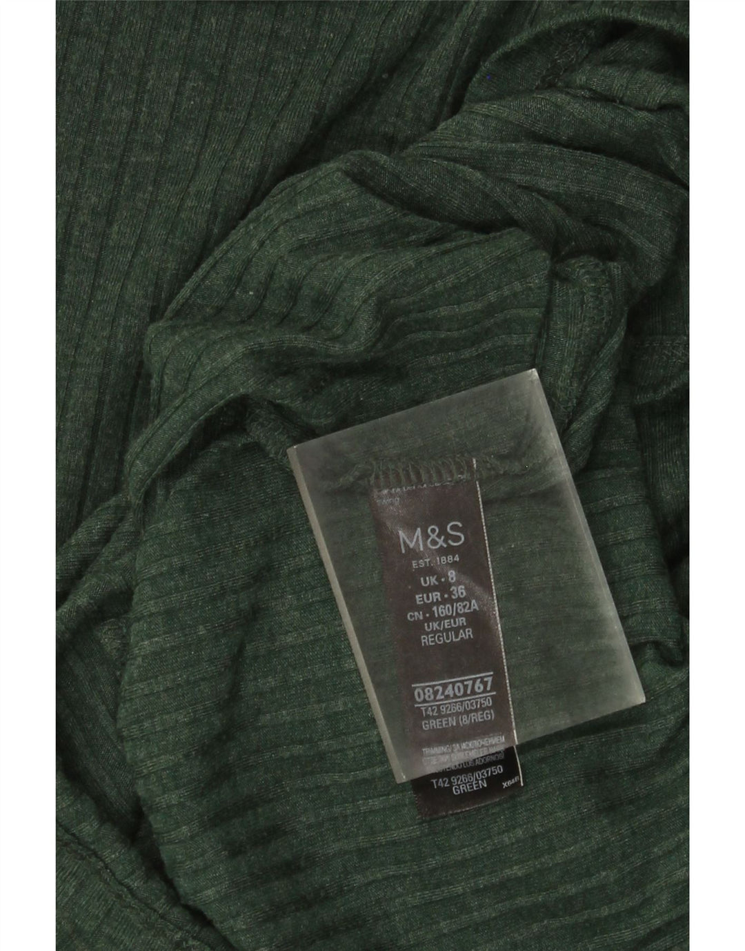 Marks & Spencer Langarm-Pulloverkleid für Damen, Größe S, Grün, Polyester