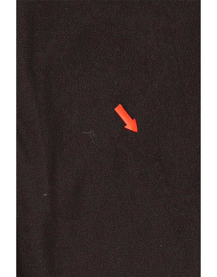 The North Face Herren-Fleecepullover mit Reißverschluss am Hals, groß, aus schwarzem Polyester