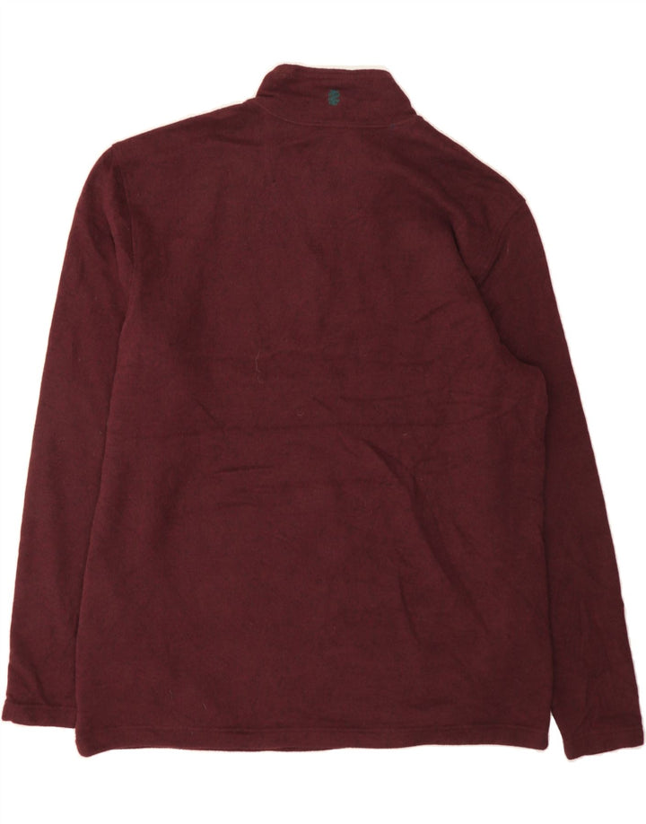 IZOD Mens Zip Neck Sweatshirt Jumper Large Burgundy Polyester Vintage Izod and Second-Hand Izod from Messina Hembry 