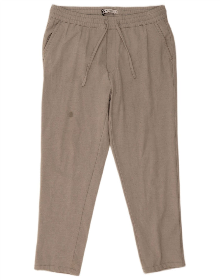 ZARA Herren-Trainingshose, XL, grau, Polyester
