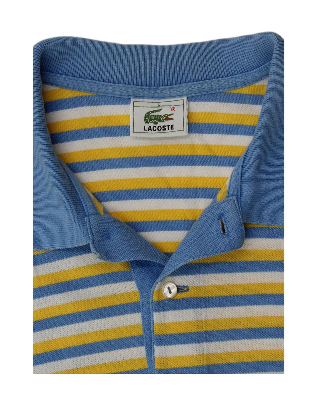 Lacoste Herren-Poloshirt, Größe 6, XL, mehrfarbig, gestreift, Baumwolle