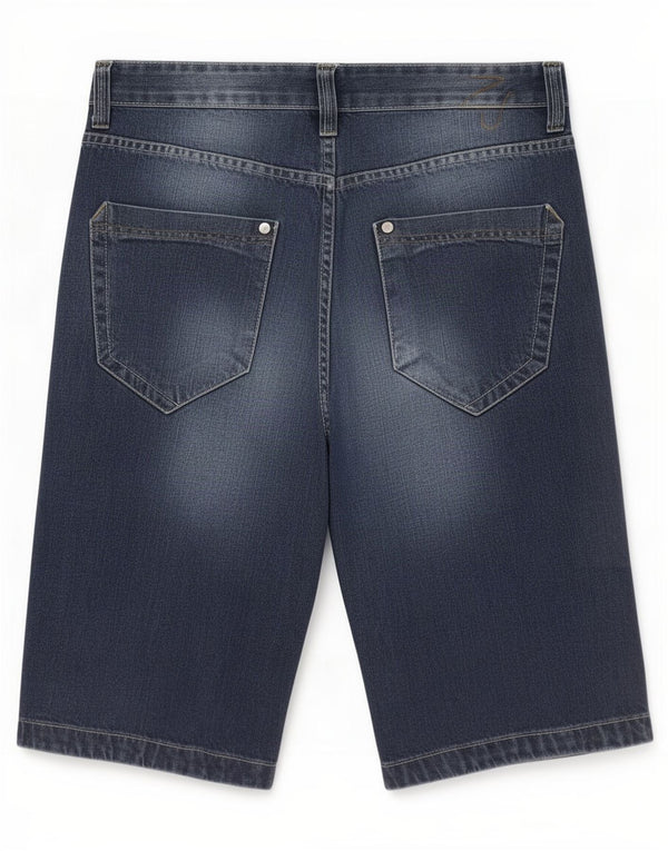 Zara Herren Jeansshorts EU 42 Large W32 Marineblau