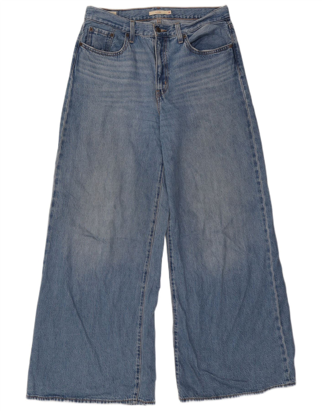 Levi's Damen-Jeans mit weitem Bein, W28, L32, blaue Baumwolle