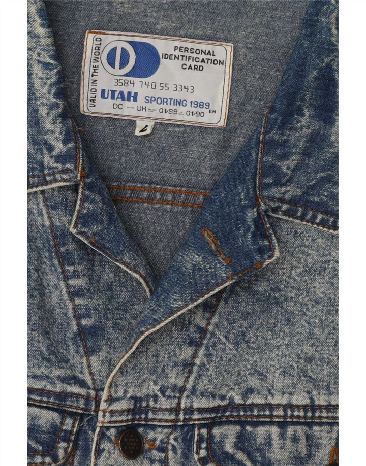 Vintage Herren Jeansjacke UK 38 Mittelblau