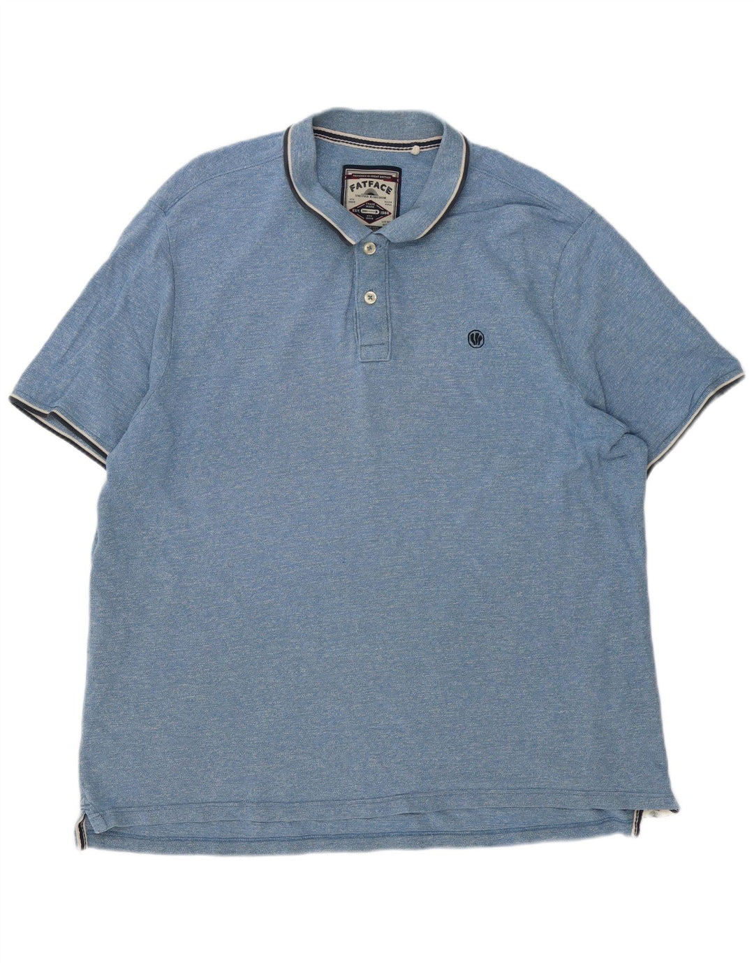 Fat Face Herren-Poloshirt 3XL, blau gestreift, Baumwolle