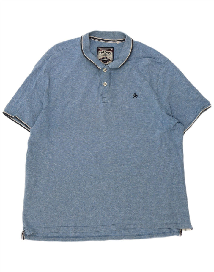 Fat Face Herren-Poloshirt 3XL, blau gestreift, Baumwolle