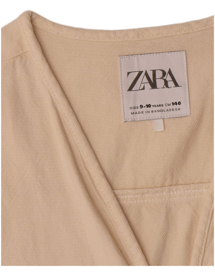 Zara Utility-Weste für Jungen, 9–10 Jahre, beige Baumwolle