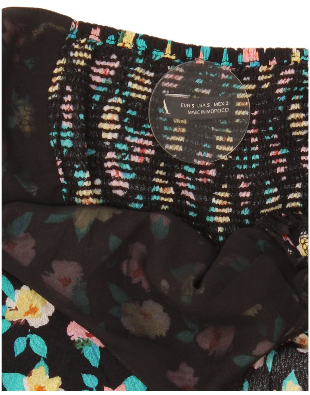 Zara Damen Playsuit UK 8 Small Schwarz geblümt
