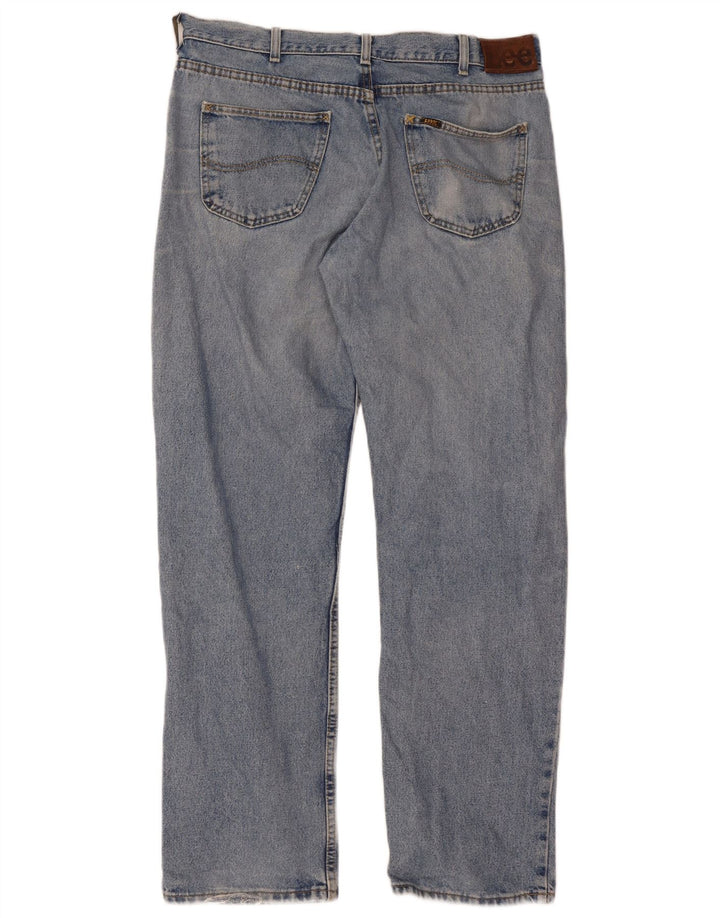 Lee Herren Straight Jeans W36 L34 Blaue Baumwolle