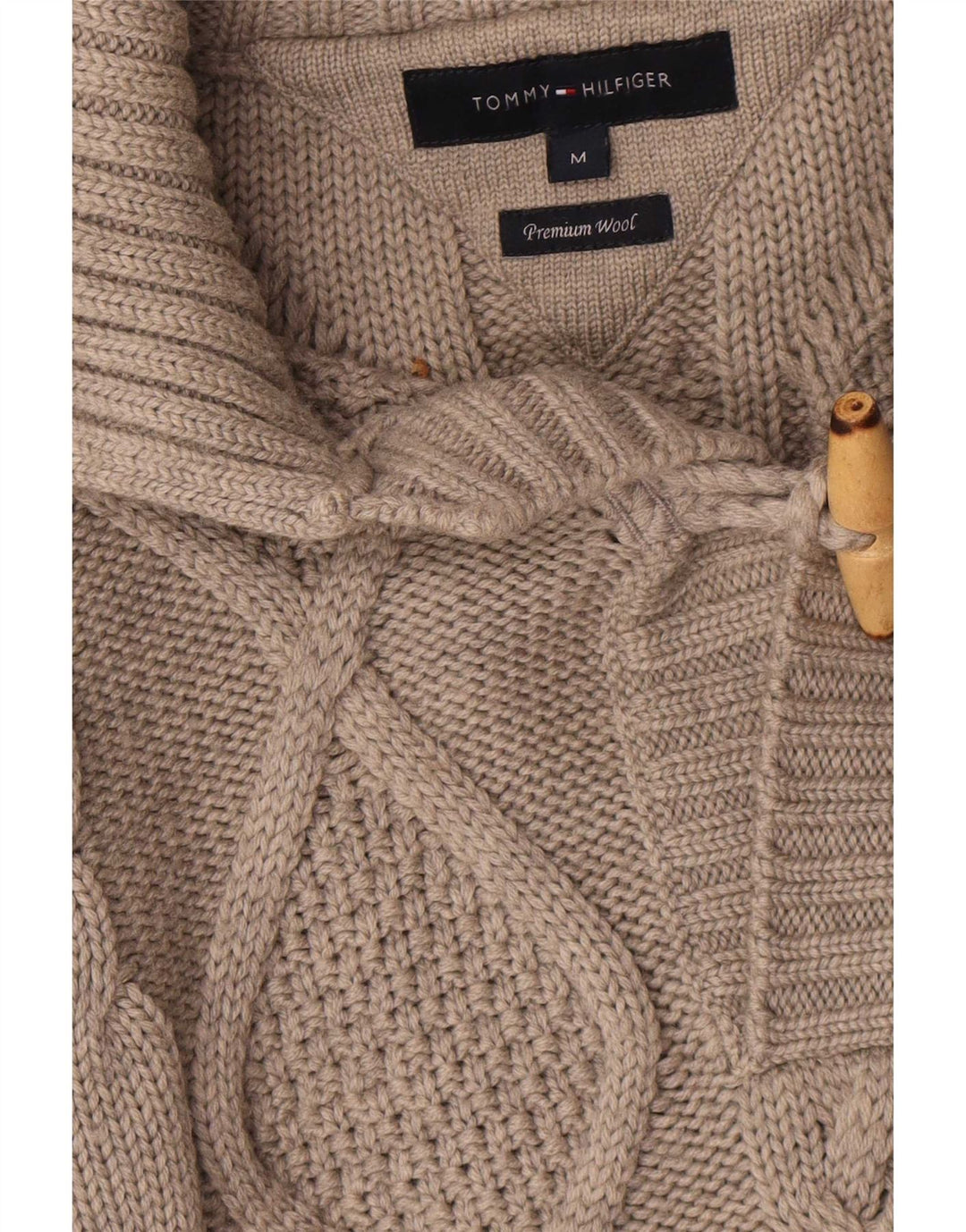 Tommy Hilfiger Herren-Pullover mit Rollkragen, mittelgraue Wolle