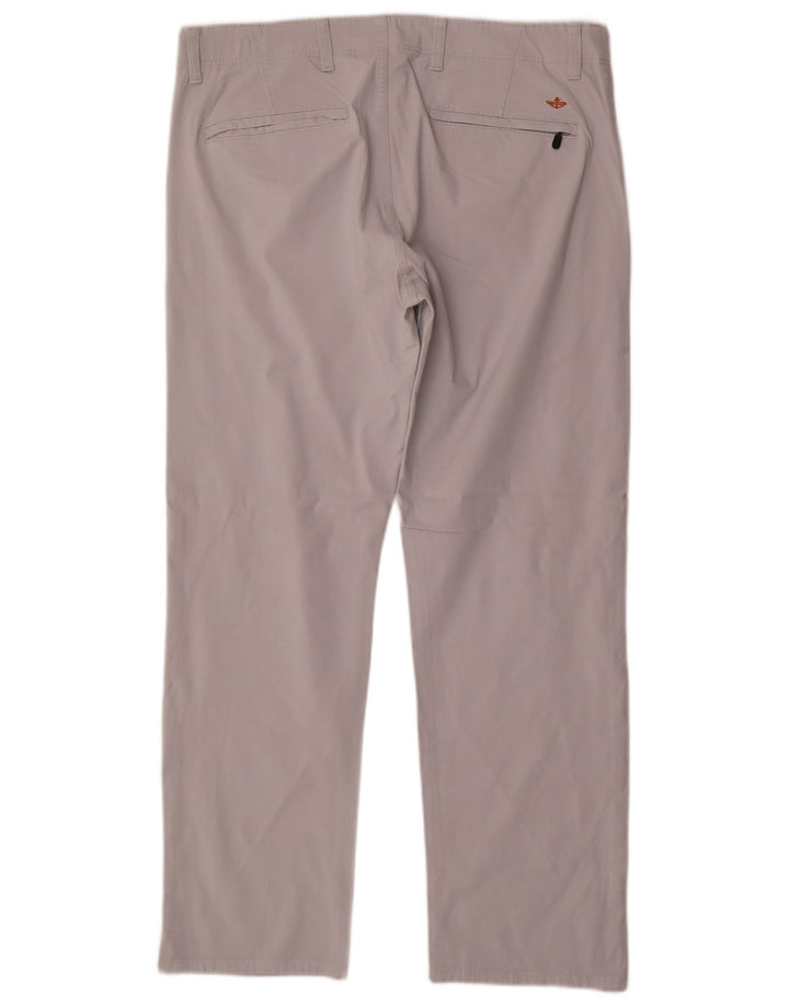 Dockers Gerade Chinohose für Herren, W36, L31, Grau, Baumwolle
