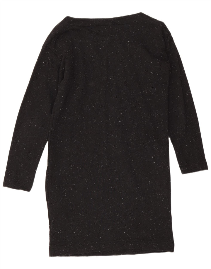 Jack Wills Damen-Übergröße-Pulloverkleid, Gr. 10, Größe S, Schwarz gefleckt
