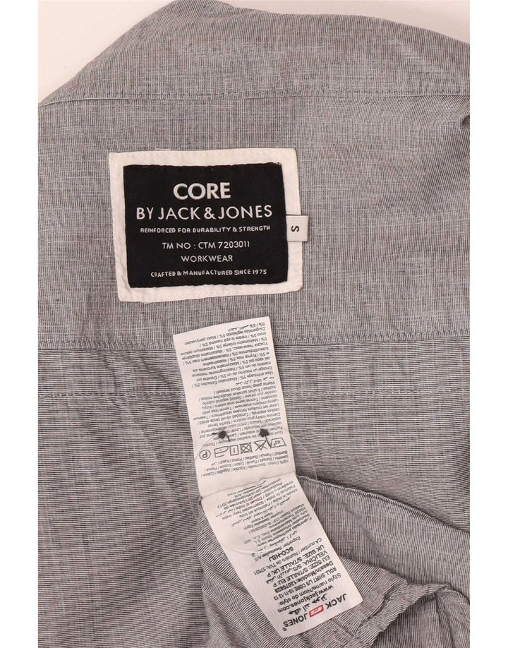Jack & Jones Herren-Hemd mit Rollkragen, Größe S, Grau, Baumwolle