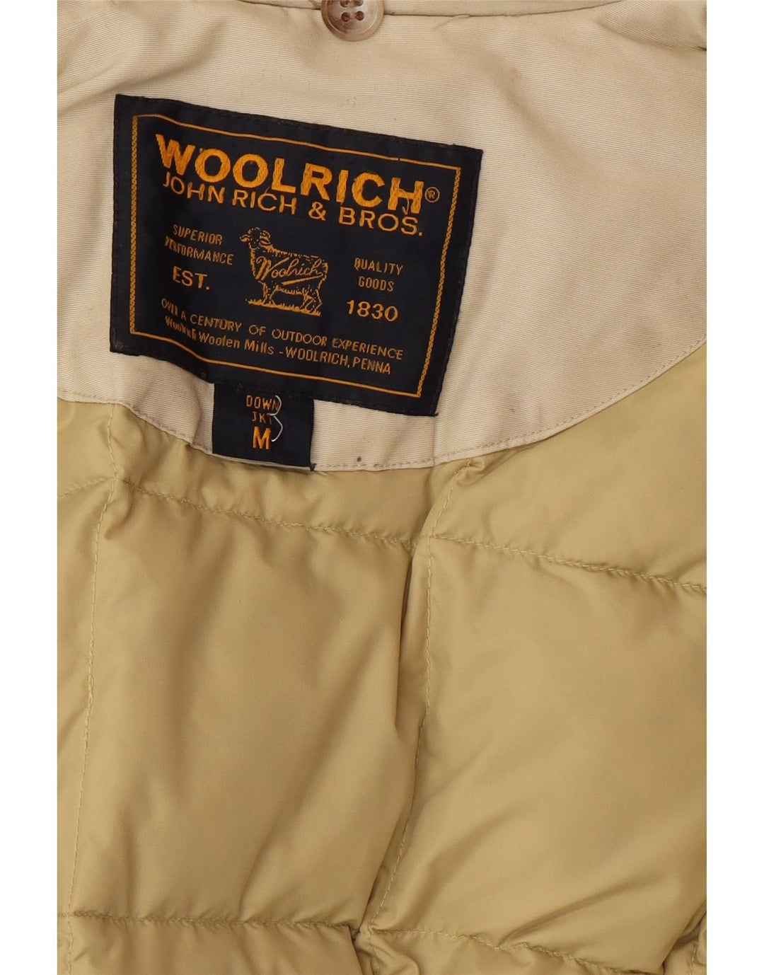 Woolrich Damen Wattierte Jacke UK 38 Medium Beige