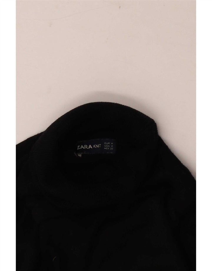 Rollkragenpullover für Damen von Zara, Gr. 14, mittelschwarz