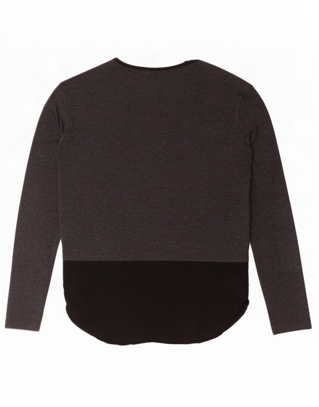 Zara Damen Top Langarm UK 16 Large Graues Colourblock-Polyester