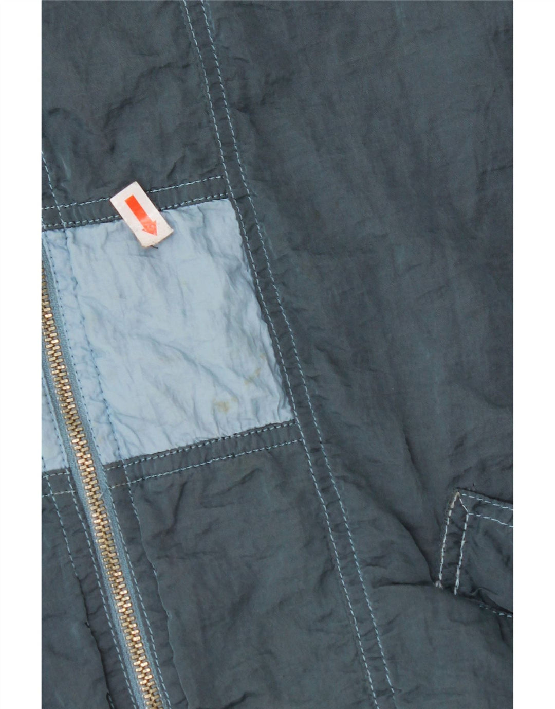 BELFE Herren-Trainingsanzugoberteil, UK-Größe 38, mittelblaues Colourblock-Polyamid