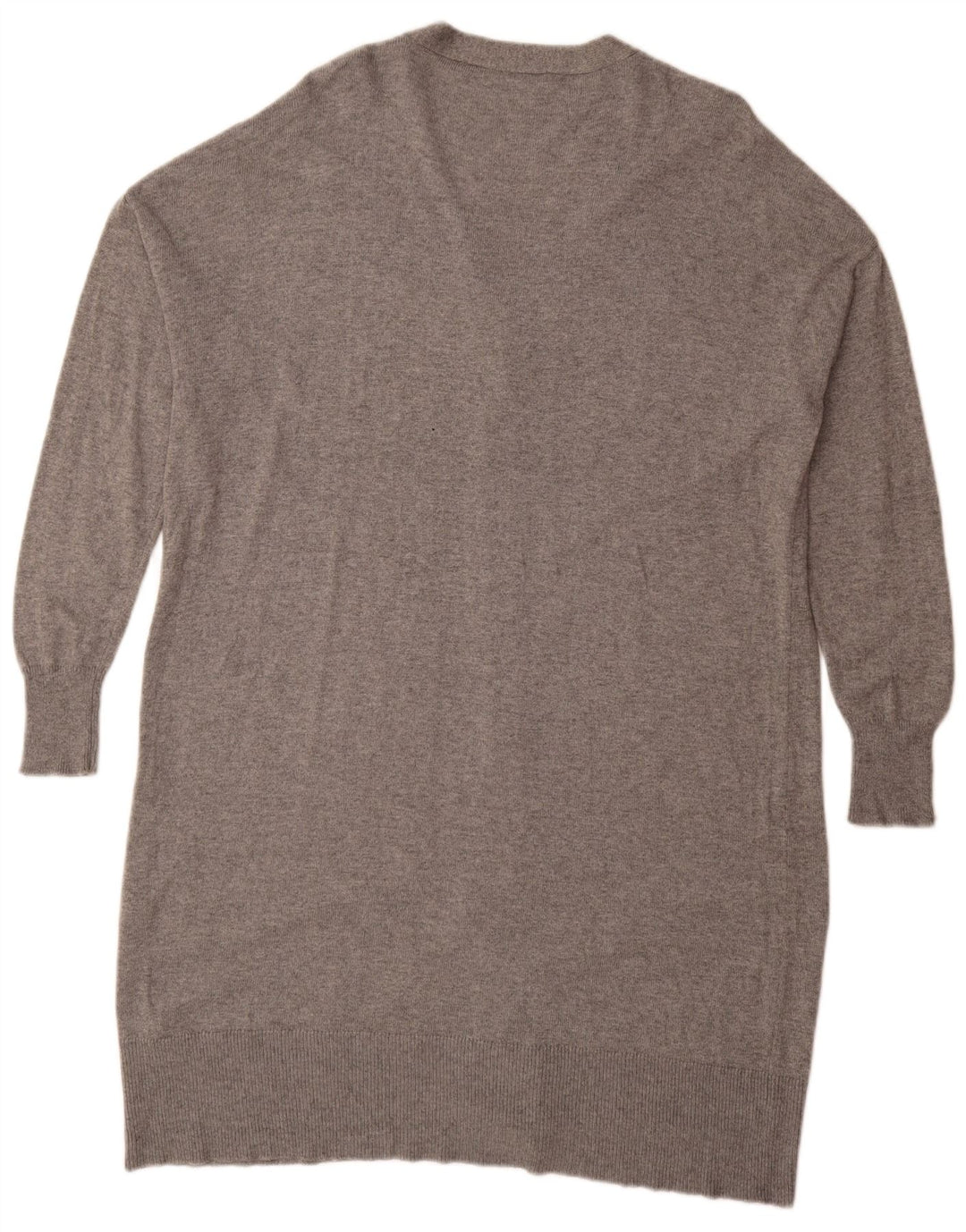 Langer, übergroßer Damen-Cardigan von Zara, Gr. 14, Mittelgrau meliert