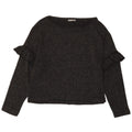 Zara Damen Top Langarm UK 12 Mittelgrau meliert