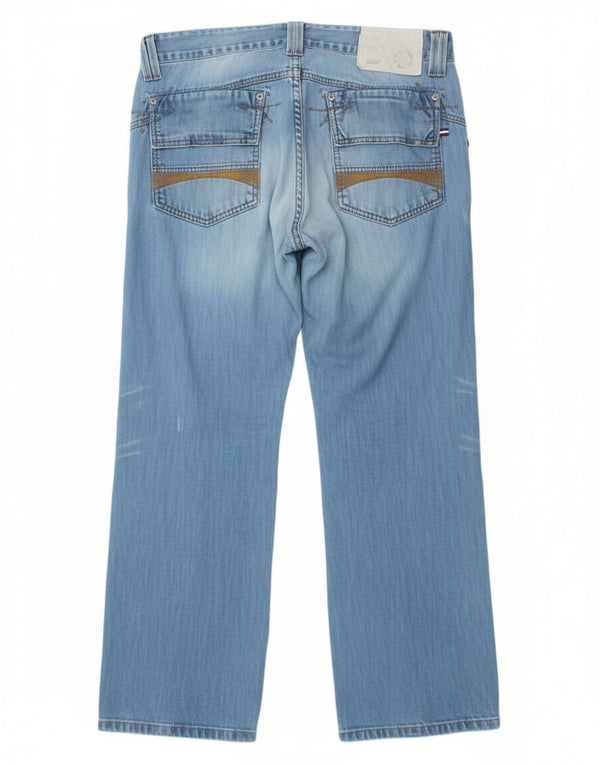 Tommy Hilfiger Damen Distressed Straight Jeans W32 L30 Blaue Baumwolle