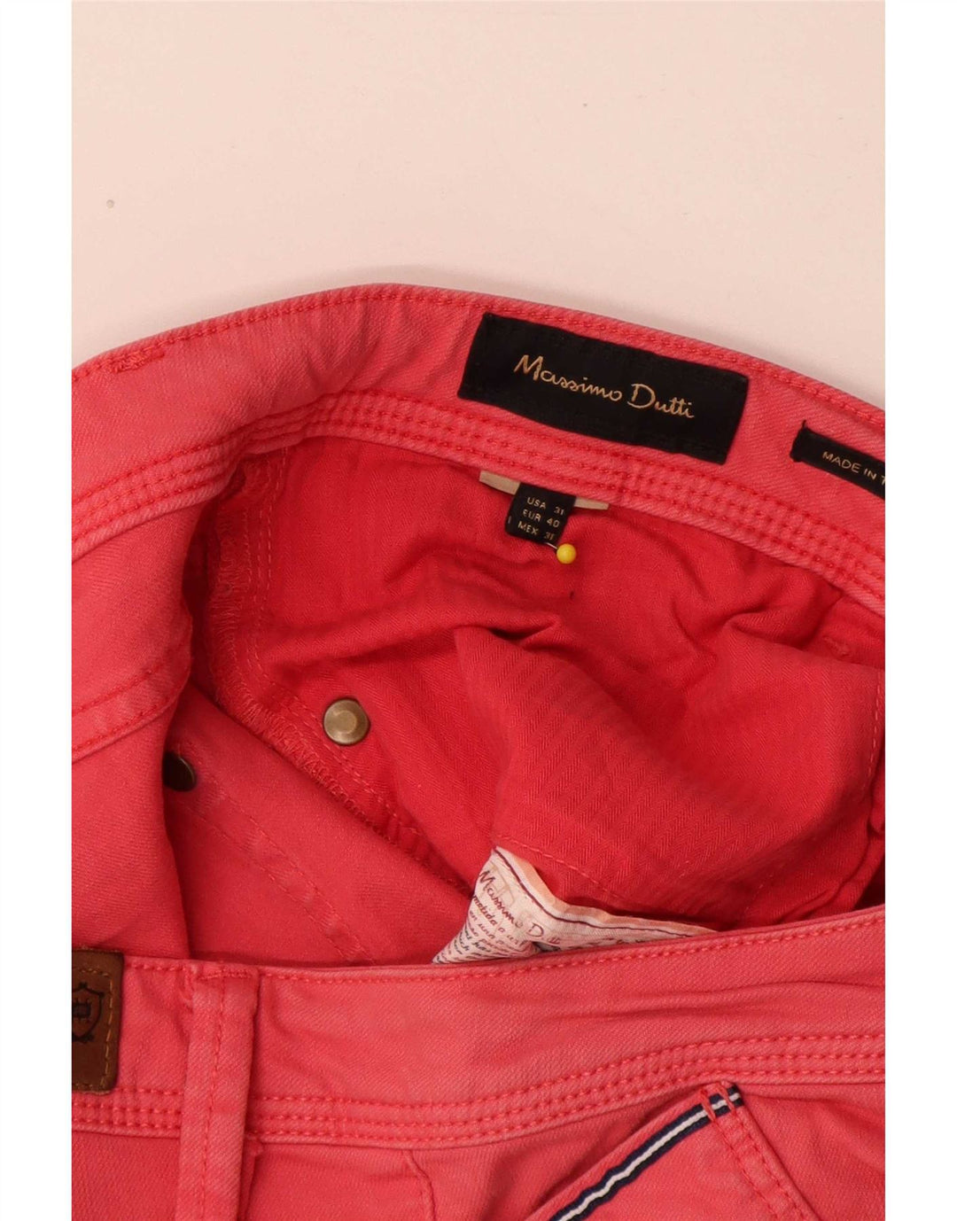 Massimo Dutti Herren Slim Jeans EU 40 Medium W31 L30 Rosa