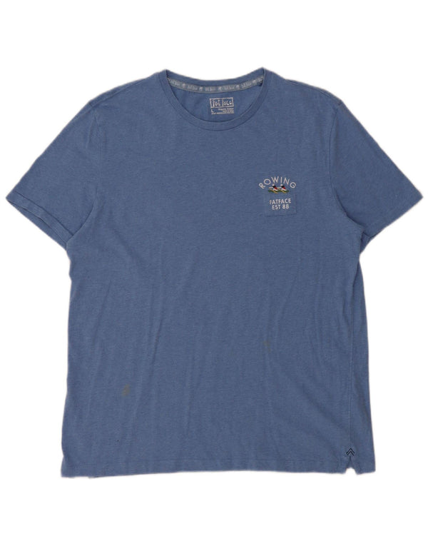 Fat Face Mens Graphic T-Shirt Top Large Blue Cotton