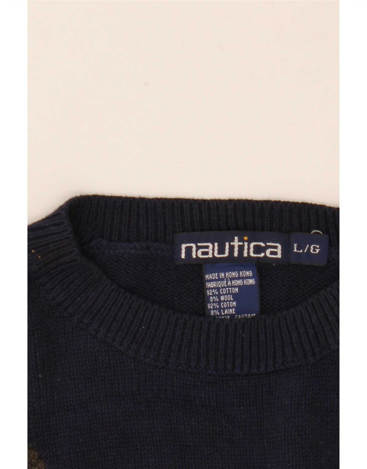 Nautica Herren-Golf-Pullover mit Rundhalsausschnitt, groß, mehrfarbig, Farbblock