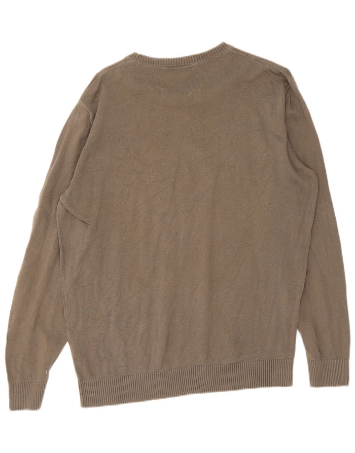 Lacoste Herren-Pullover mit Rundhalsausschnitt, Größe 5, groß, Khaki