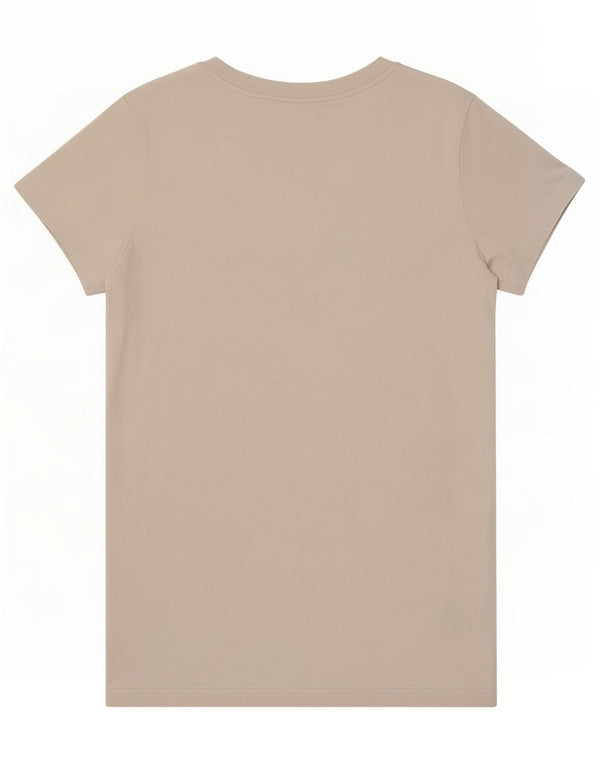 Diadora Damen Grafik-T-Shirt Top UK 10 Small Weiße Baumwolle