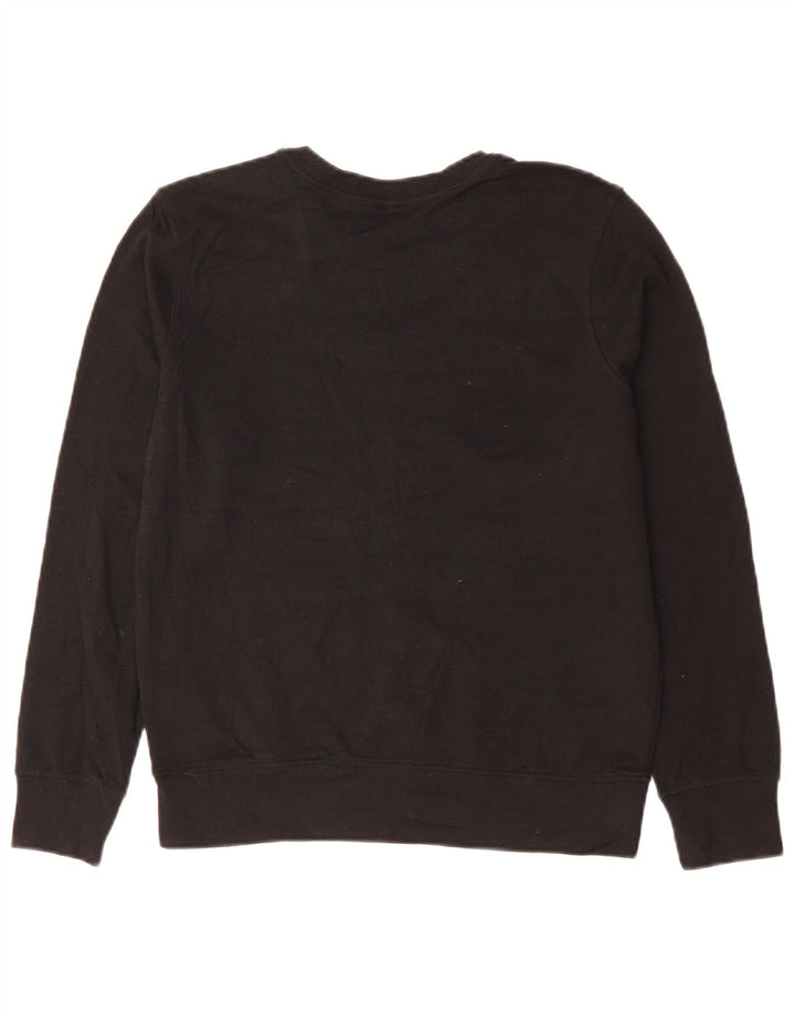 CALVIN KLEIN Damen Sweatshirt Pullover UK 14 Mittelschwarze Baumwolle