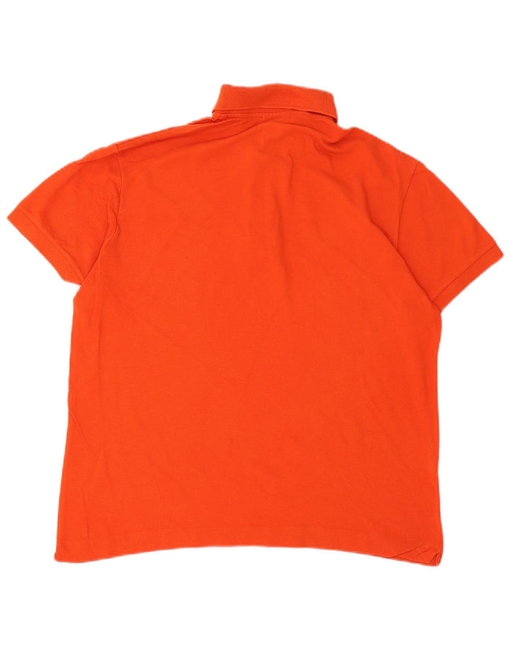LACOSTE Herren-Poloshirt, Größe 5, große orangefarbene Baumwolle