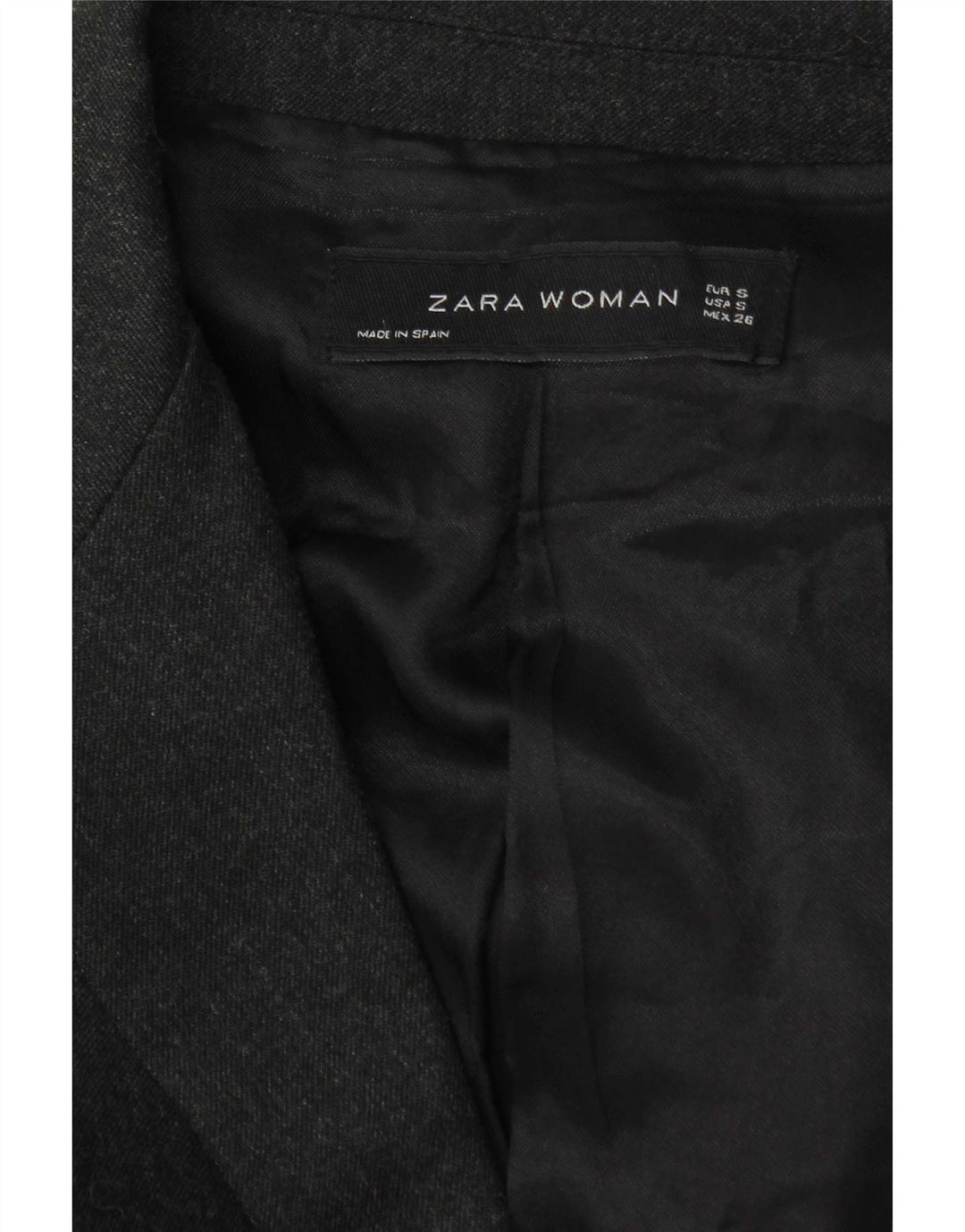 Zara Damen 2-Knopf-Blazerjacke UK 10 Small Grau