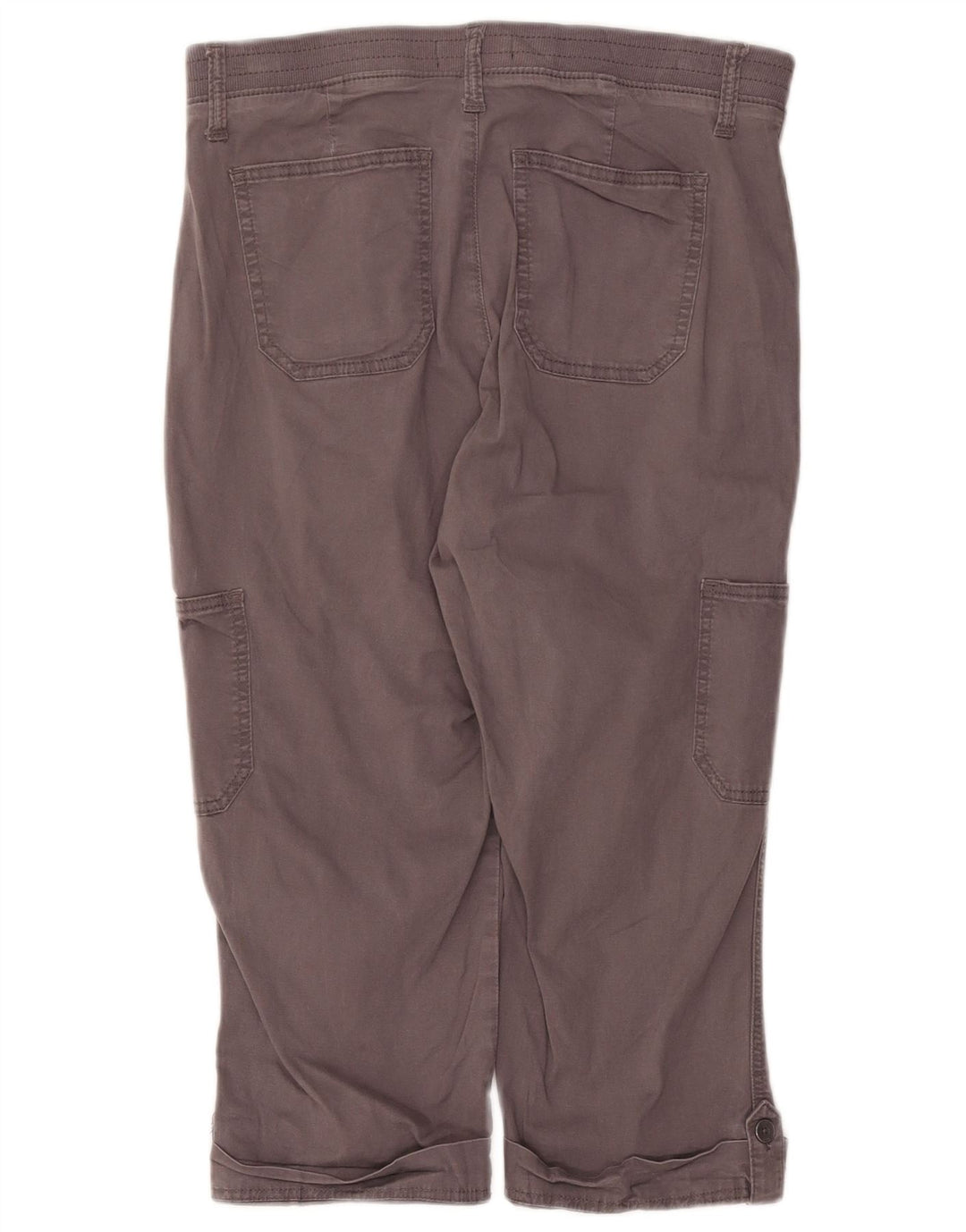 Lee Damen-Caprihose mit mittelhohem Bund, US 8, M, B27, L19, graue Baumwolle