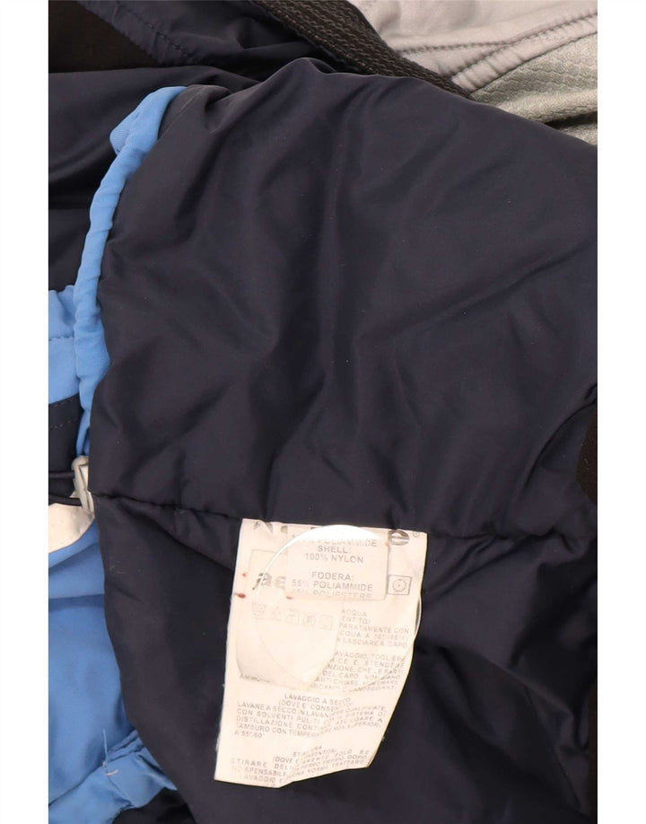 Aesse Herren-Skijacke mit Kapuze, IT 52 XL, blaues Colourblock-Polyamid