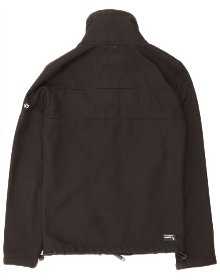 Superdry Herren Windtrekker Windjacke UK 34 XS Schwarz Polyester