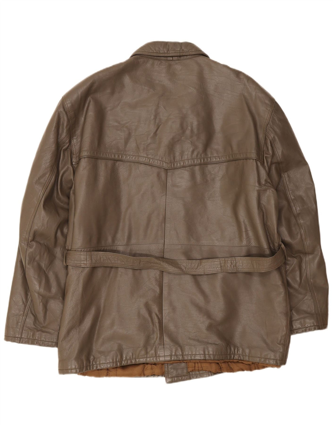 Vintage Herren Lederjacke IT 54 2XL Braun