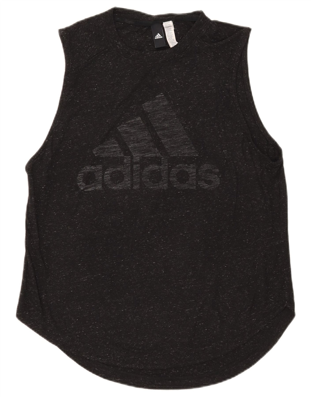 Adidas Damen Graphic Vest Top UK 12/14 Medium Schwarz Fleckig