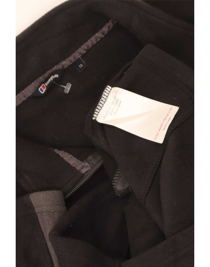 Berghaus Fleecejacke für Jungen, 12–13 Jahre, schwarzes Colourblock-Polyester