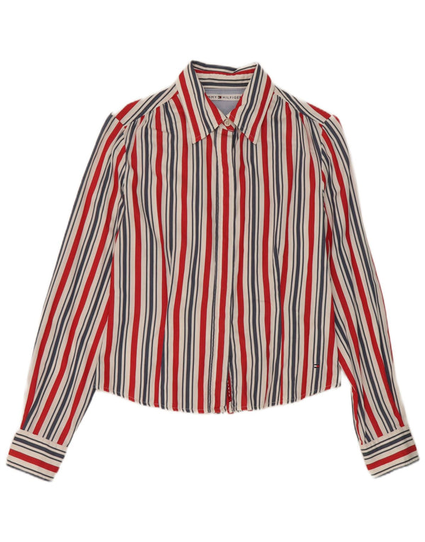 Tommy Hilfiger Damenhemd US 6 Medium Mehrfarbig gestreift aus Baumwolle
