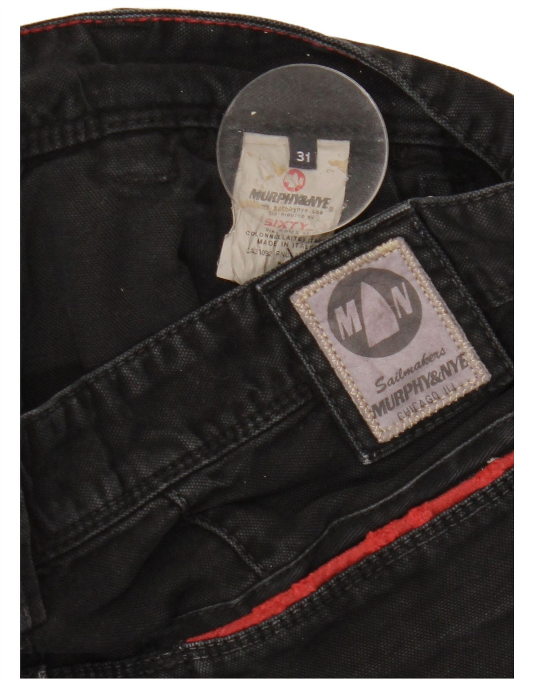 Murphy & Nye Damen Straight Jeans W31 L33 Schwarze Baumwolle