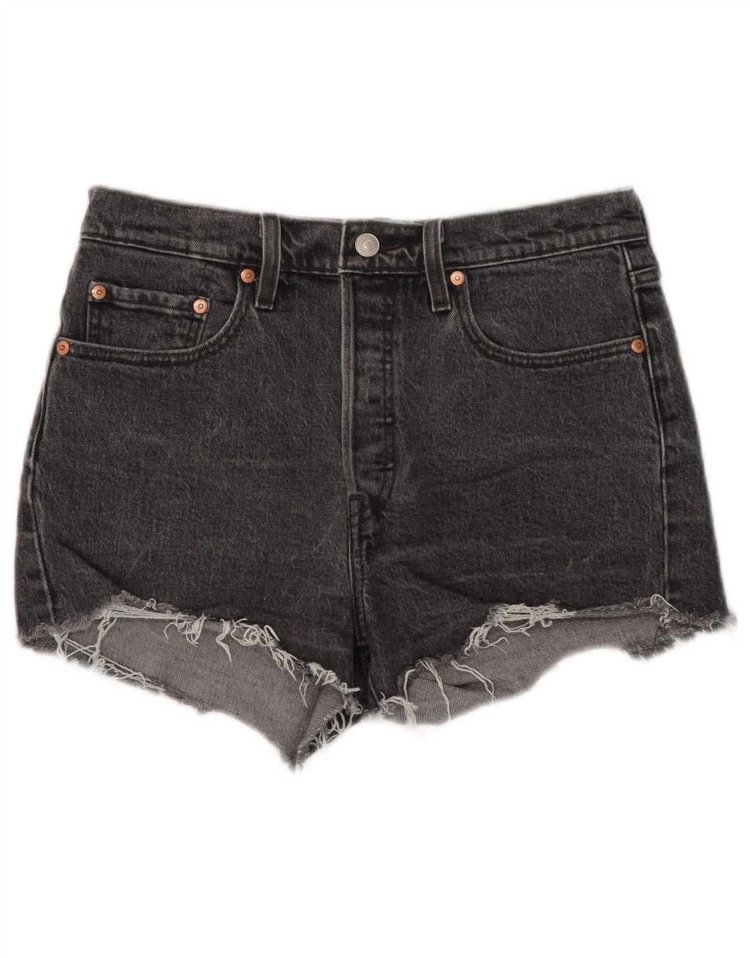 Levi's Damen 501 Denim Shorts W28 Mittelschwarze Baumwolle