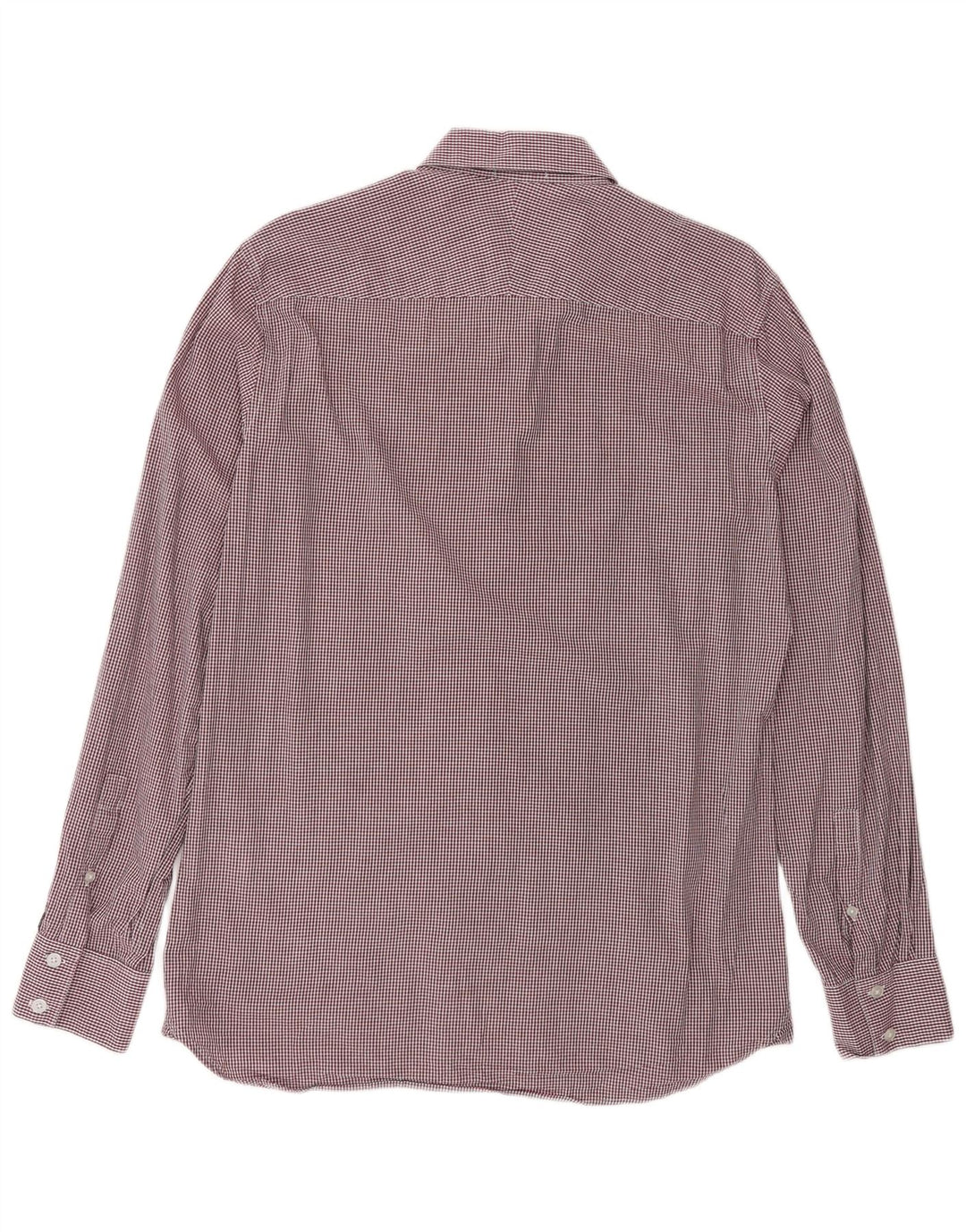 Dkny Herren-Hemd, mittelgroß, Burgunderrot, Gingham-Baumwolle