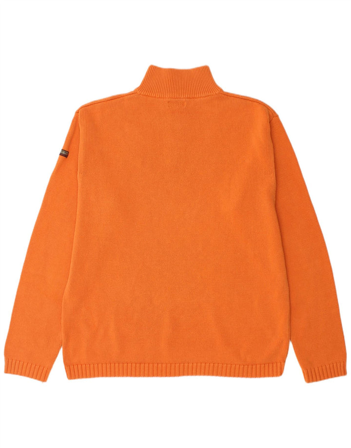 NAPAPIJRI Herren Geographic Zip Neck Pullover Pullover 2XL Orange Baumwolle
