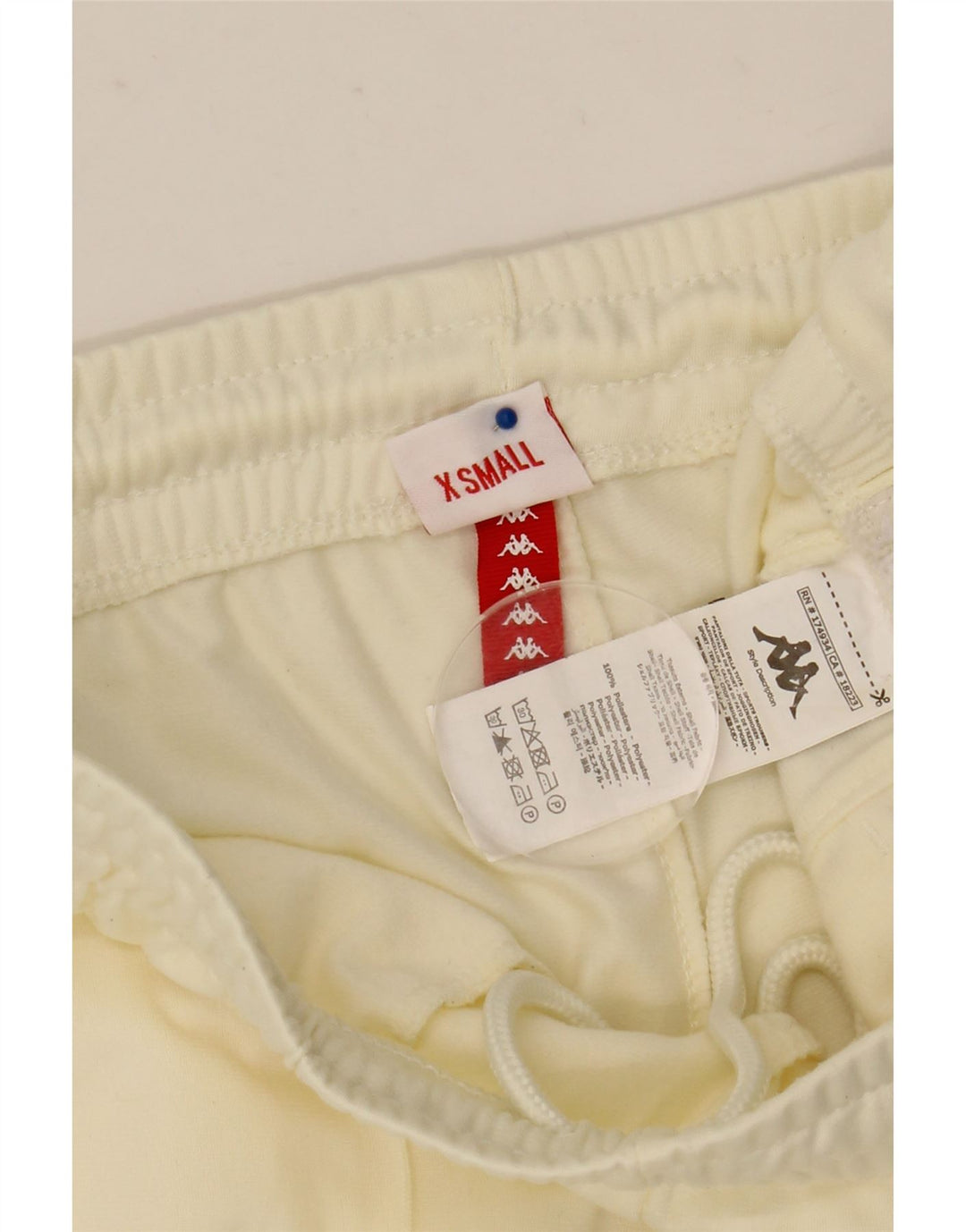 Kappa Herren Grafik-Trainingshose, Jogginghose, XS, Off-White-Polyester