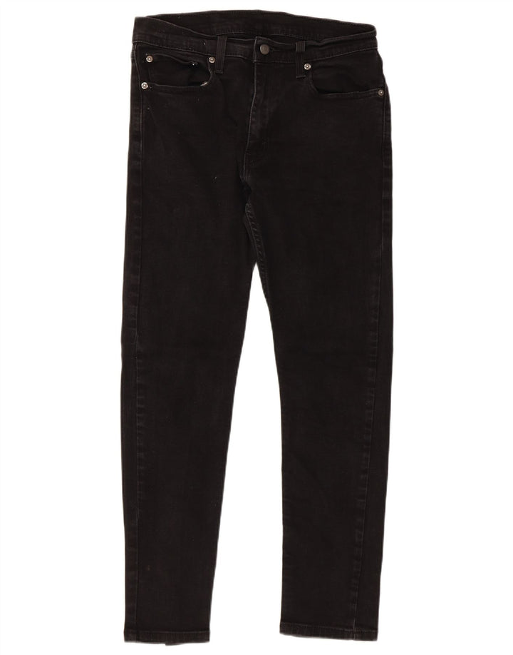 Levi's Herren 512 Slim Jeans W32 L30 schwarze Baumwolle