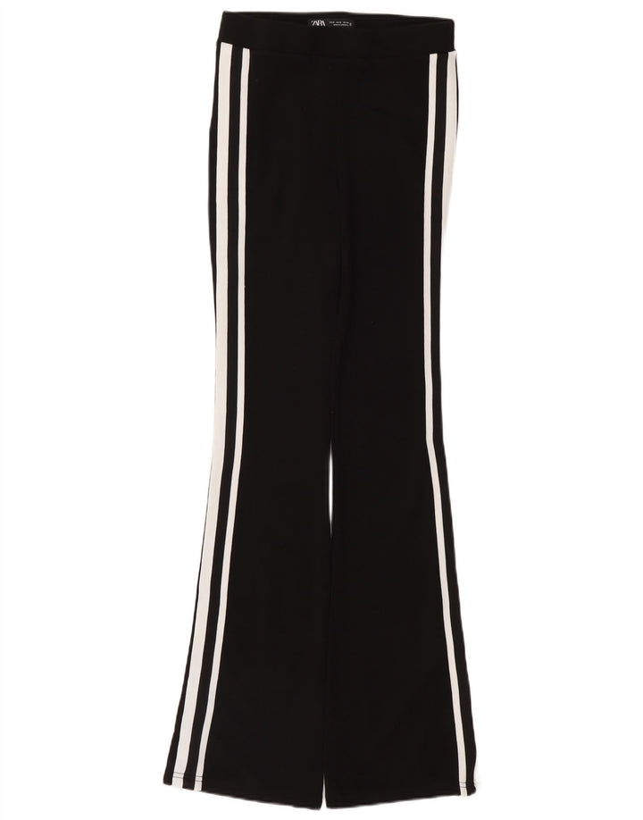 Zara Damen Flare-Trainingshose, Mittelschwarz, Polyamid